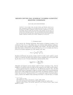 Height bounds for algebraic numbers satisfying splitting conditions