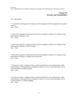 Chapter 02 Strategy and Sustainability