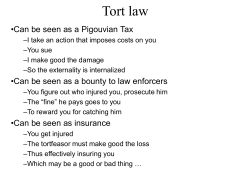 Tort law - David D. Friedman