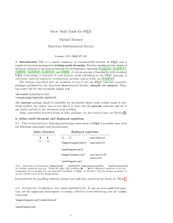 Short Math Guide for LATEX Michael Downes