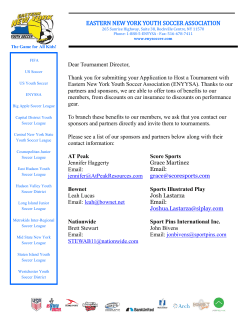 EASTERN NEW YORK YOUTH SOCCER ASSOCIATION