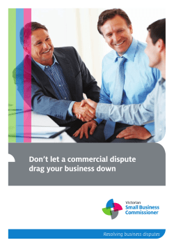 Don`t let a commercial dispute drag your business down