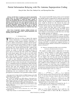 Partial Information Relaying with Per Antenna Superposition Coding