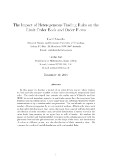 The Impact of Heterogeneous Trading Rules on the Limit Order