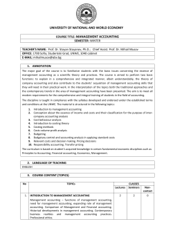 Management Accounting