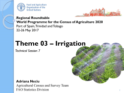 Theme 3:Irrigation
