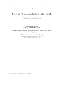 Evolutionary dynamics can be chaotic: A first example