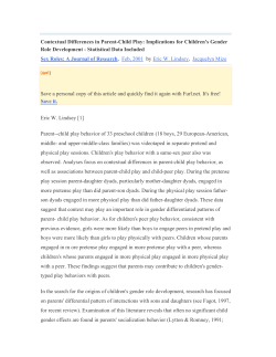 Contextual Differences in Parent-Child Play