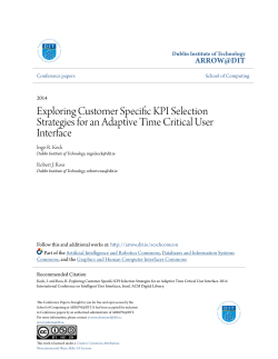 Exploring Customer Specific KPI Selection Strategies for an