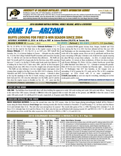 GAME 10&mdash;ARIZONA