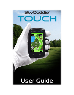 SkyCaddie&reg; TOUCH User Guide