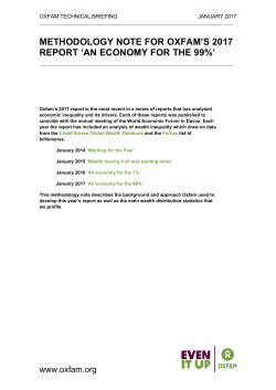 Methodology Note for Oxfam`s 2017 Report `An