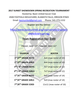 2017 sunset showdown spring recreation tournament