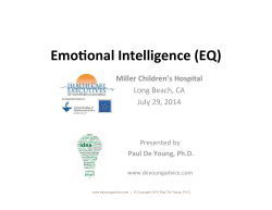 Emotional Intelligence Healthcare Executives of So