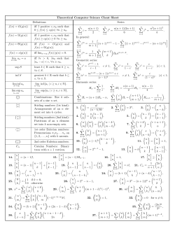 Theoretical Computer Science Cheat Sheet