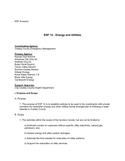 ESF 12 - Energy and Utilities