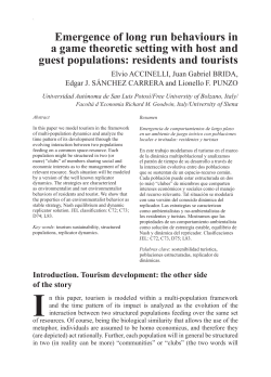 Emergence of long run behaviours in a game theoretic setting with
