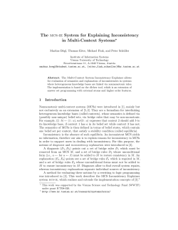 The mcs-ie System for Explaining Inconsistency in
