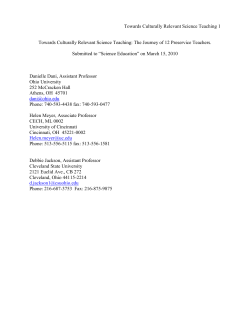 Culturally Relevant Science