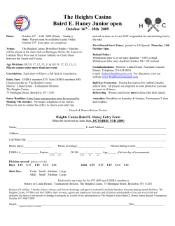 1999 Junior Olympics Entry Form