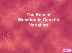 Genetic Variation