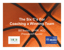 The Six C`s For Coaching a Winning Team