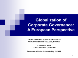 Globalization of Corporate Governance