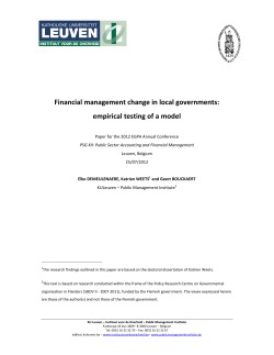 Financial management change in local governments: empirical