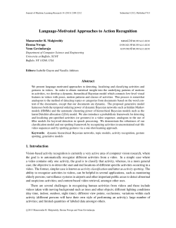 Language-Motivated Approaches to Action Recognition