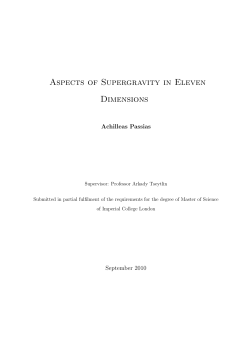 Aspects of Supergravity in Eleven Dimensions