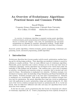 An Overview of Evolutionary Algorithms