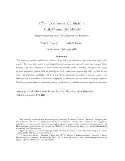 (Non-)Existence of Equilibria in Multi-Community Models