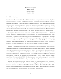 Bayesian analysis 1 Introduction