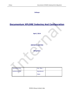 Documentum XPLORE Indexing And Configuration