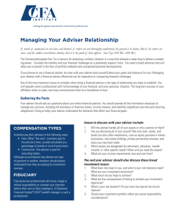 Managing Your Adviser Relationship