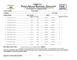 program registration form
