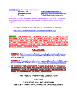 The Approved Probate Case List