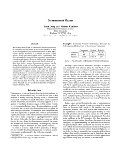 Disarmament Games - Duke Computer Science