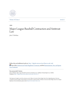 Major League Baseball Contraction and Antitrust