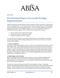 Five Essential Steps to Successful Strategy Implementation