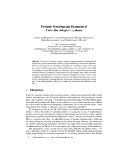 Towards Modeling and Execution of Collective Adaptive Systems