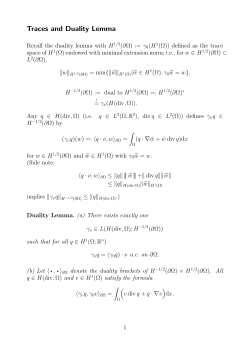 Traces and Duality Lemma