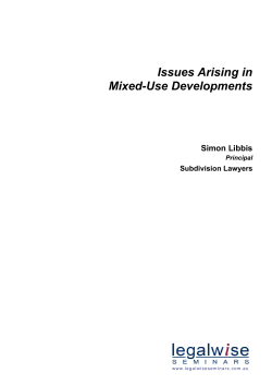Issues Arising in Mixed-Use Developments