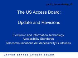 gsc11_Userworkshop_13 Electronic and IT Accessibility