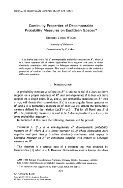 Continuity Properties of Decomposable Probability