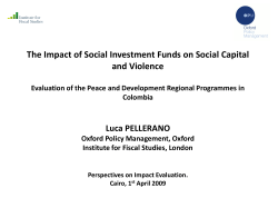 The Impact of Social Investment Funds on Social Capital and