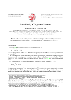 The Additivity of Polygamma Functions