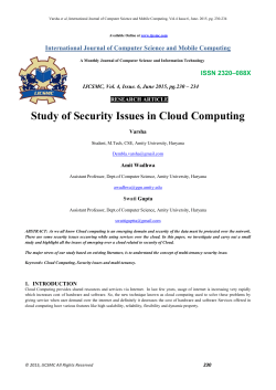 Study of Security Issues in Cloud Computing