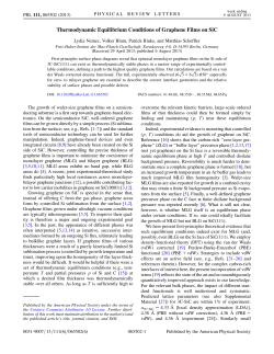 Thermodynamic Equilibrium Conditions of Graphene Films on SiC