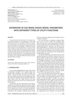 estimation of eva mode choice model parameters with different types